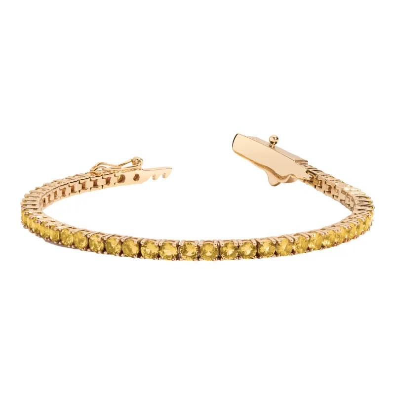 Lab Grown Citrine Tennis Bracelet sold by Aurate