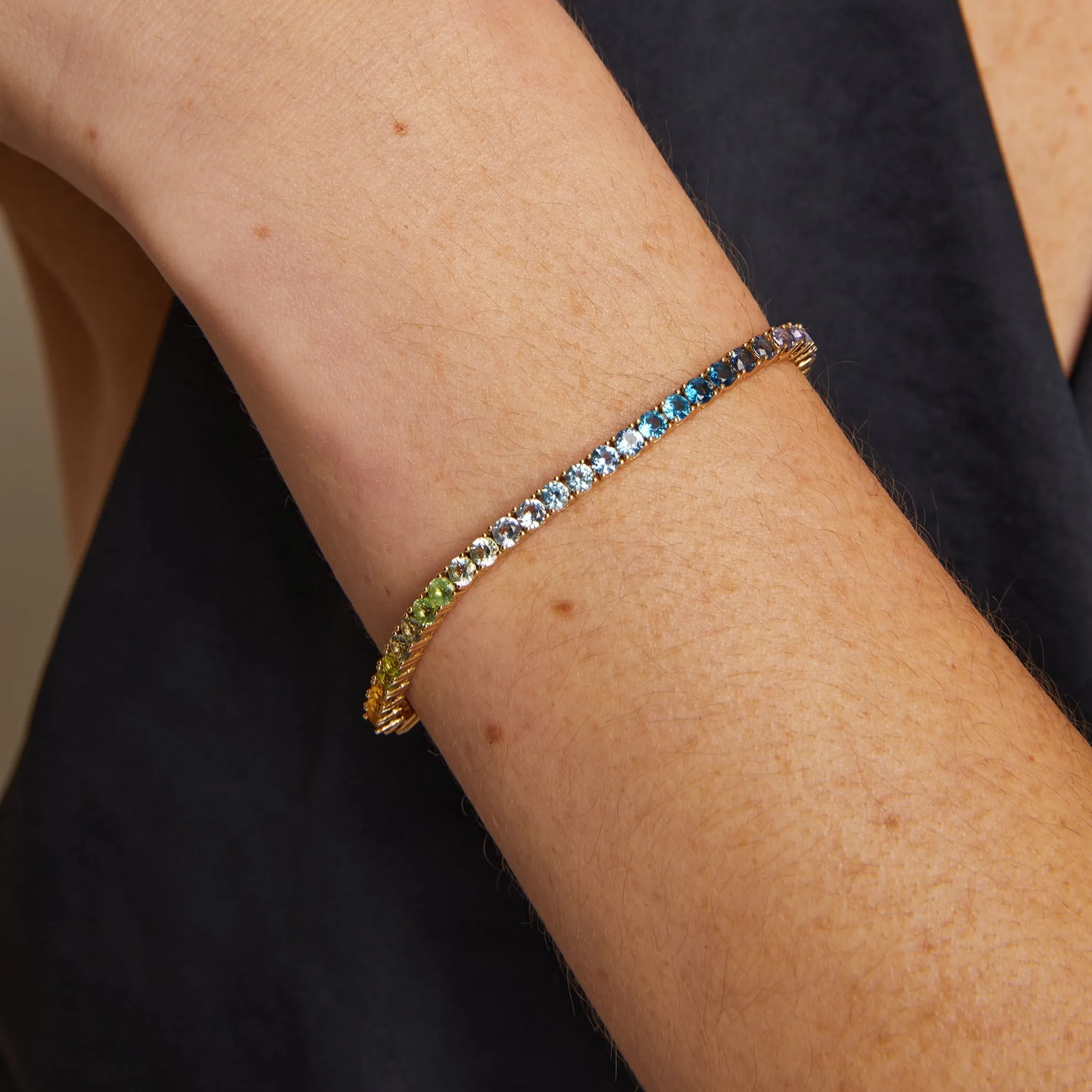 Ombré Rainbow Tennis Bracelet sold by Aurate product image thumbnail 4