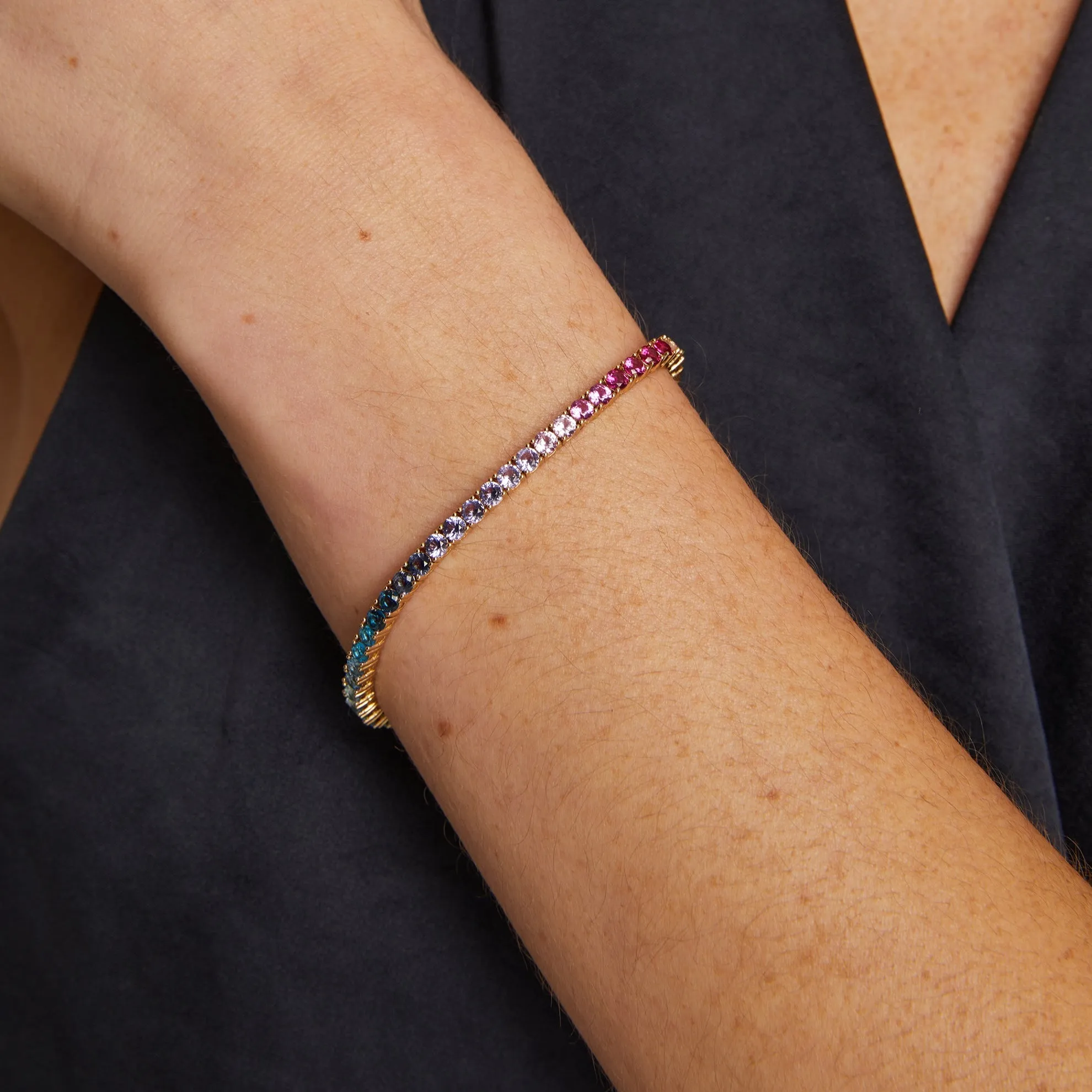 Ombré Rainbow Tennis Bracelet sold by Aurate product image thumbnail 3