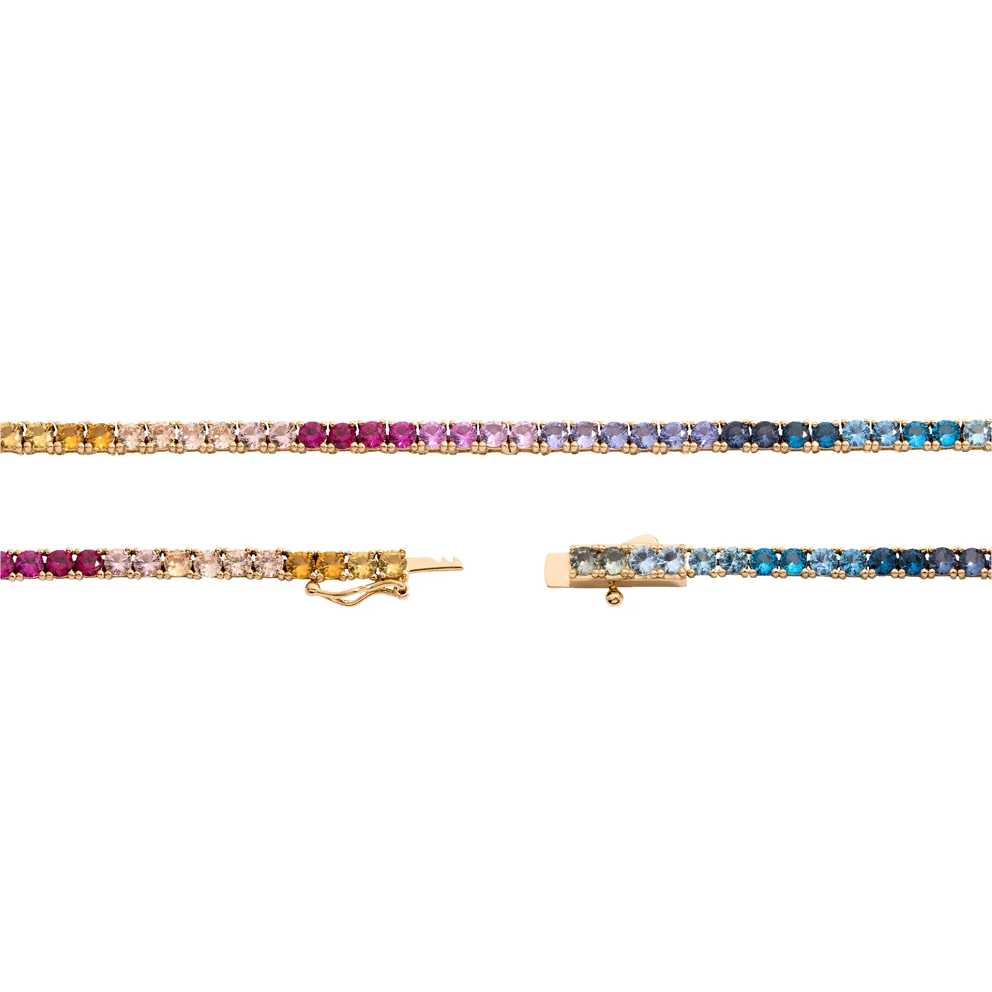 Ombré Rainbow Tennis Necklace sold by Aurate product image thumbnail 2
