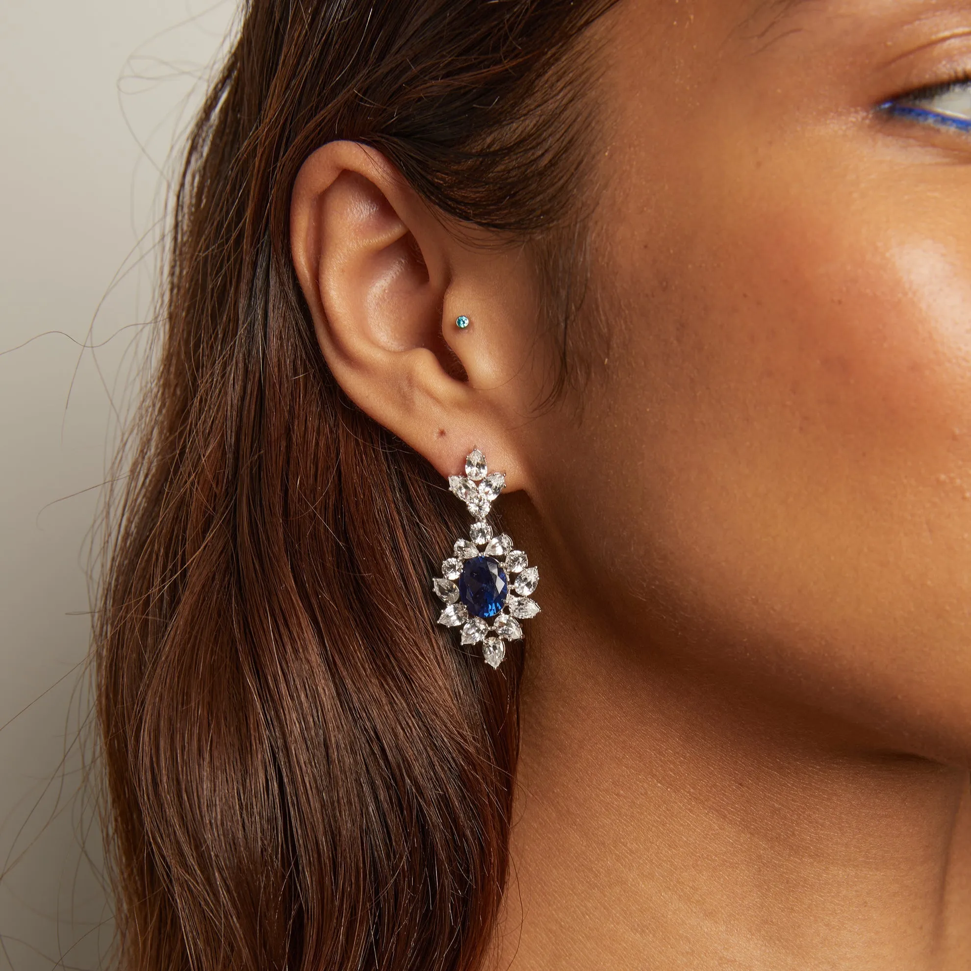 The Diana Drop Earrings sold by Aurate product image thumbnail 4