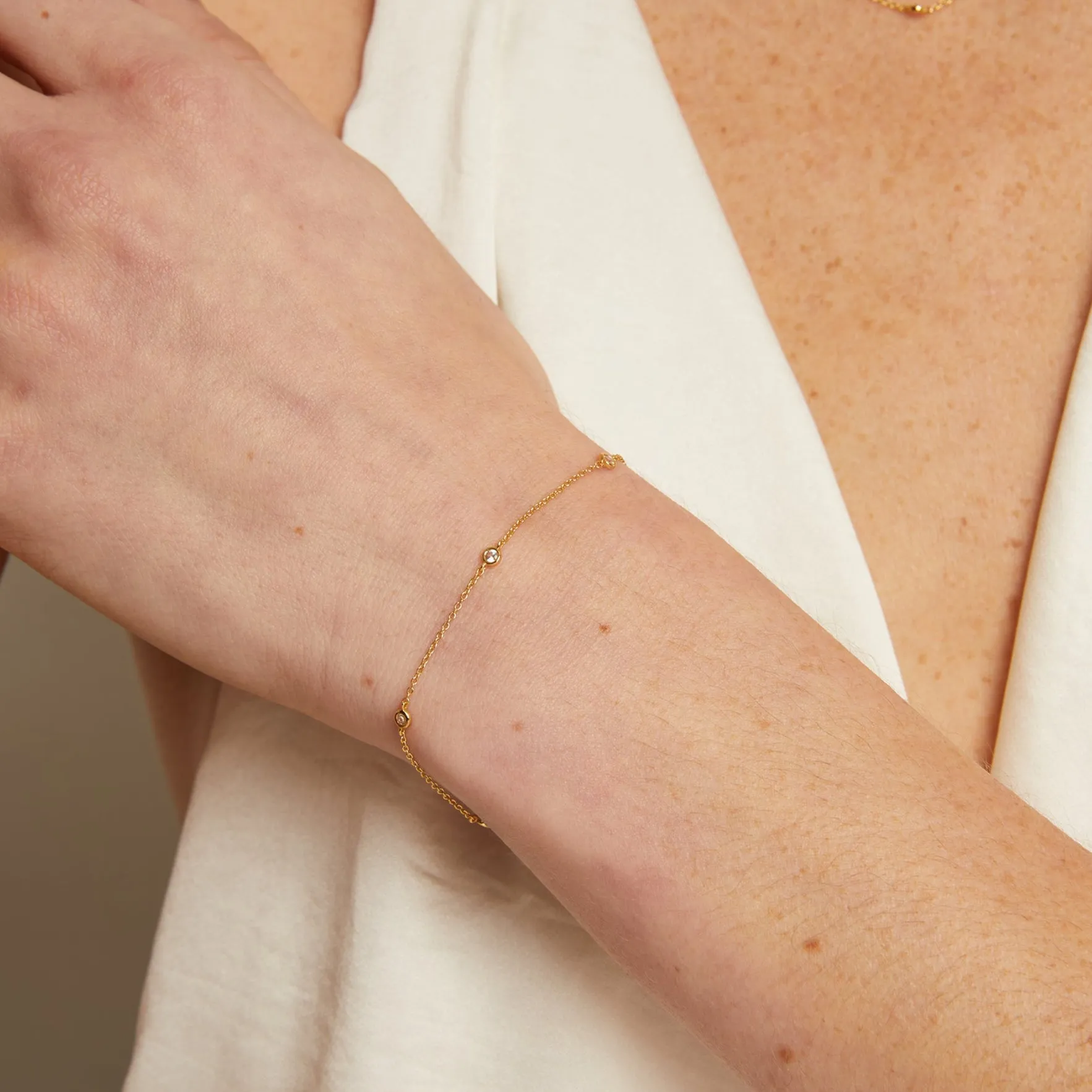 Lab Grown Diamond Station Bracelet sold by Aurate product image thumbnail 5