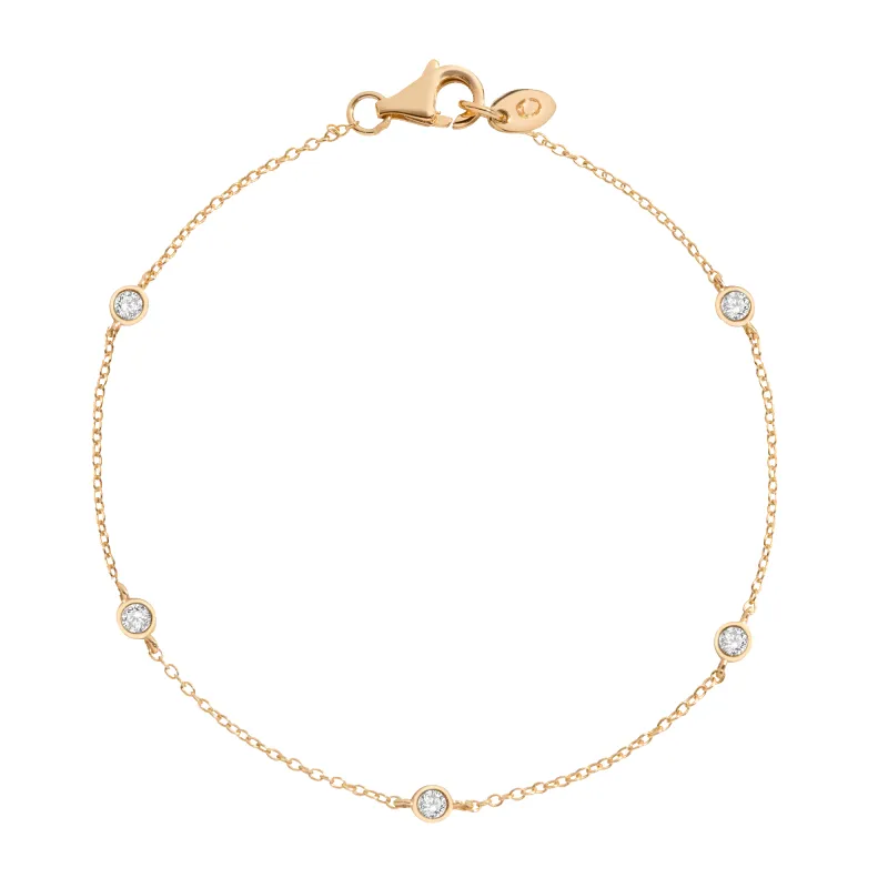 Lab Grown Diamond Station Bracelet sold by Aurate
