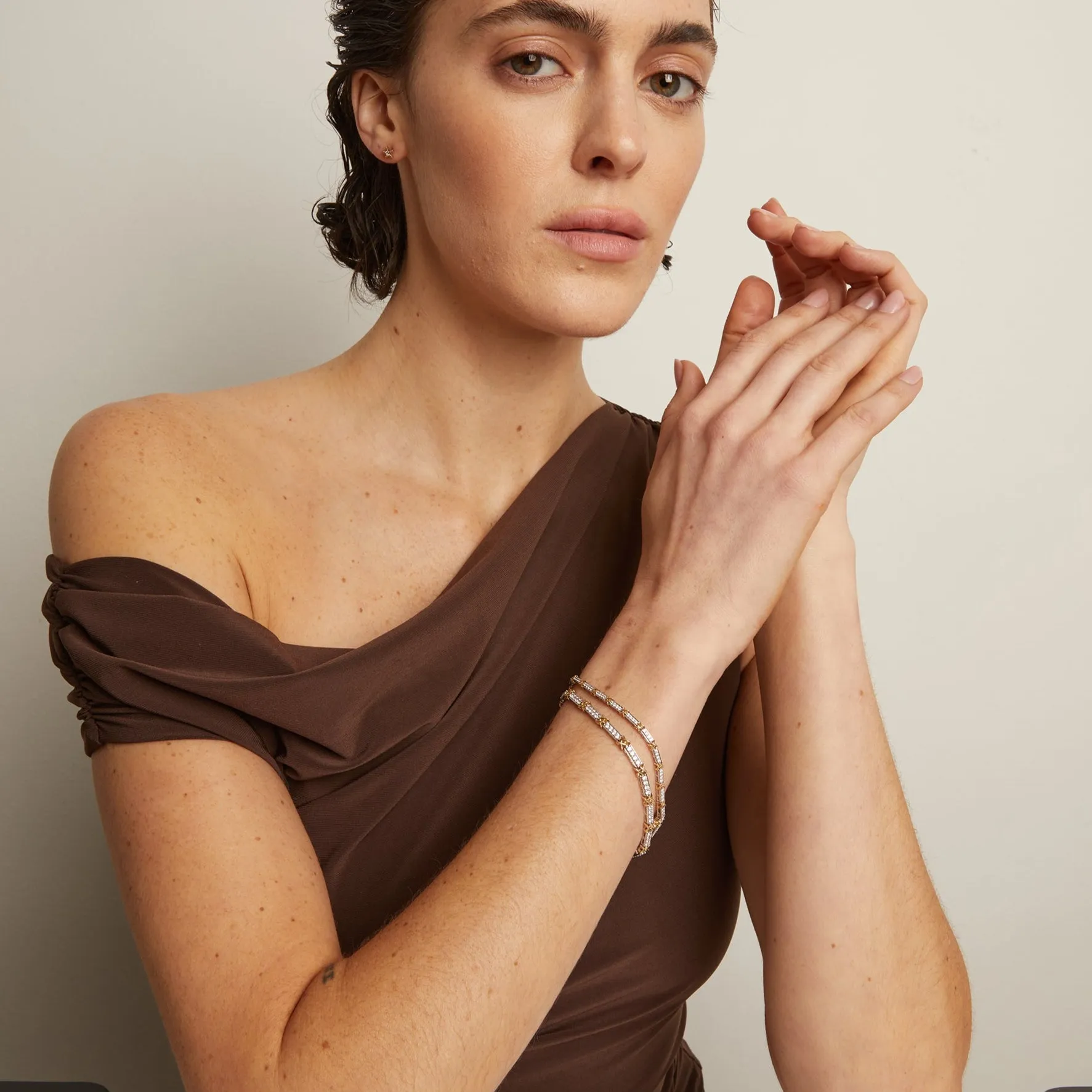 Lab Grown Diamond X Tennis Bracelet sold by Aurate product image thumbnail 5