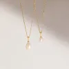 Mini Pearl Drop Necklace sold by Aurate