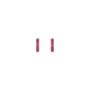 Lab Grown Red Ruby Baguette Huggie Earrings sold by Aurate
