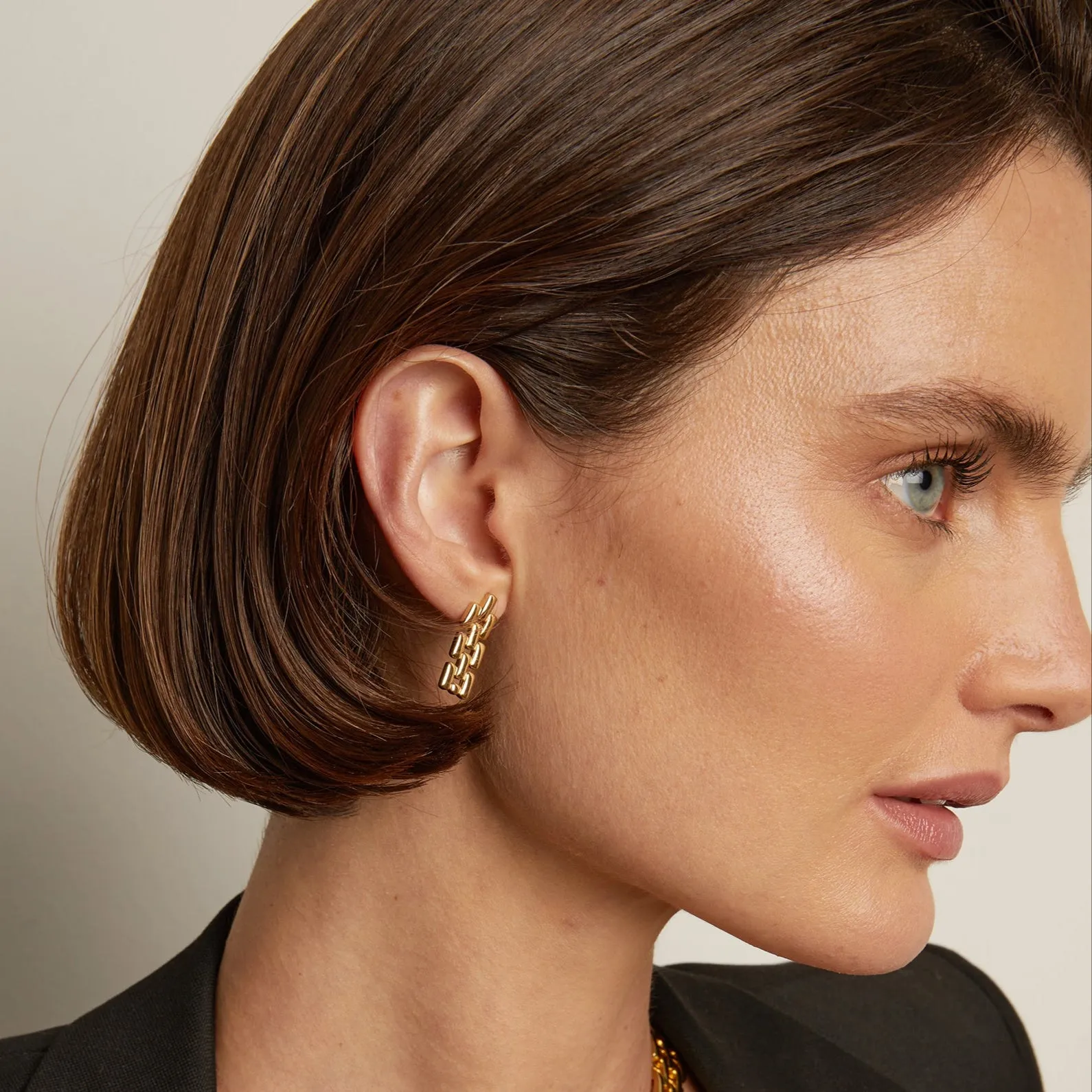 Panther Chain Link Earrings sold by Aurate product image thumbnail 4