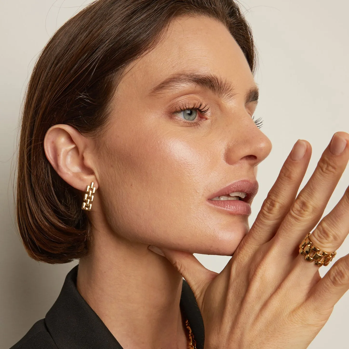 Panther Chain Link Earrings sold by Aurate product image thumbnail 5