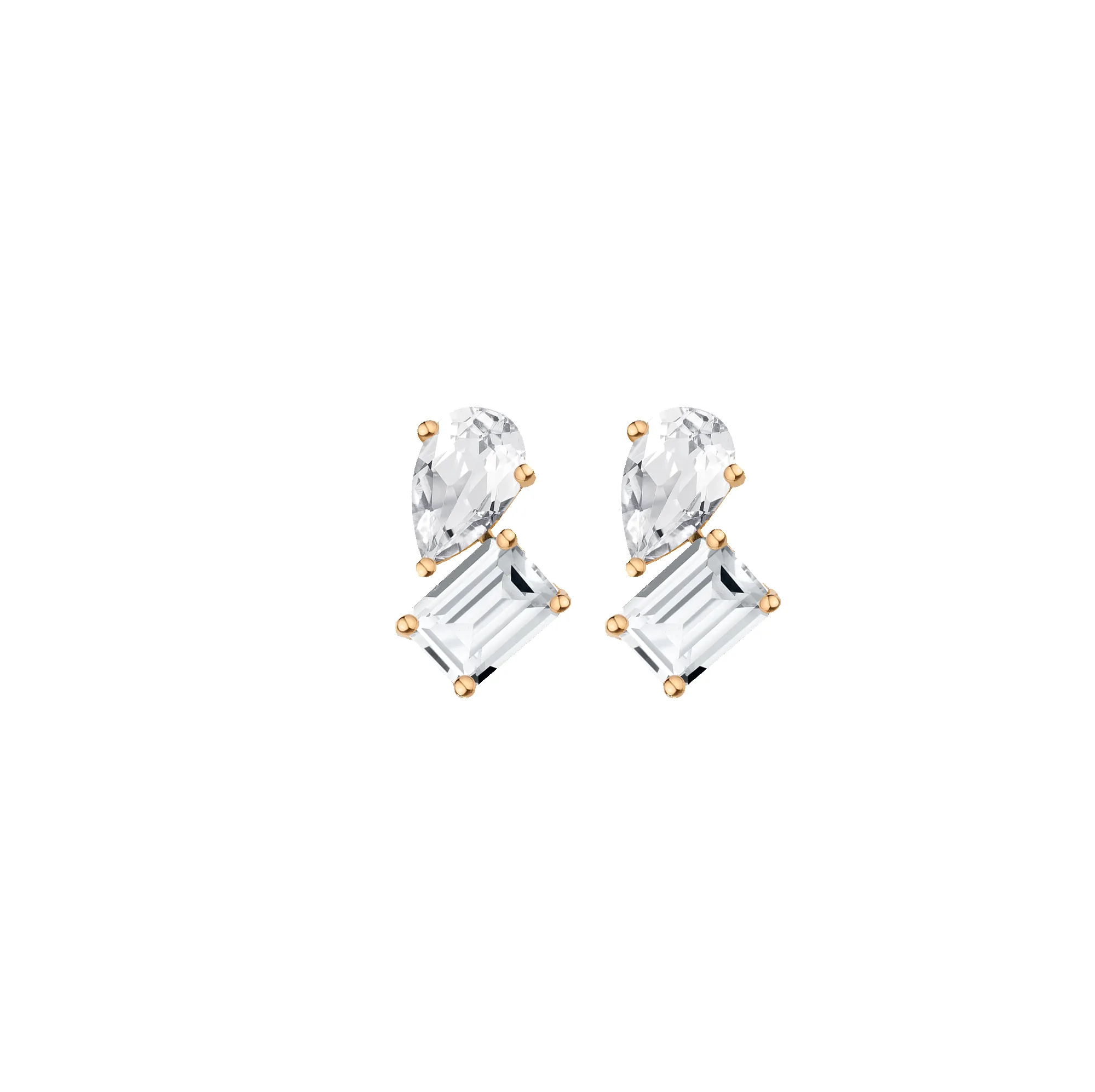 Toi et Moi Gemstone Heirloom Earring - Morganite & White Topaz sold by Aurate product image thumbnail 3