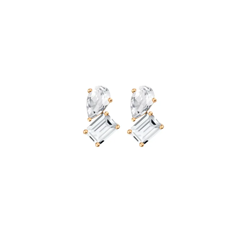 Toi et Moi Gemstone Heirloom Earring - Morganite & Citrine sold by Aurate