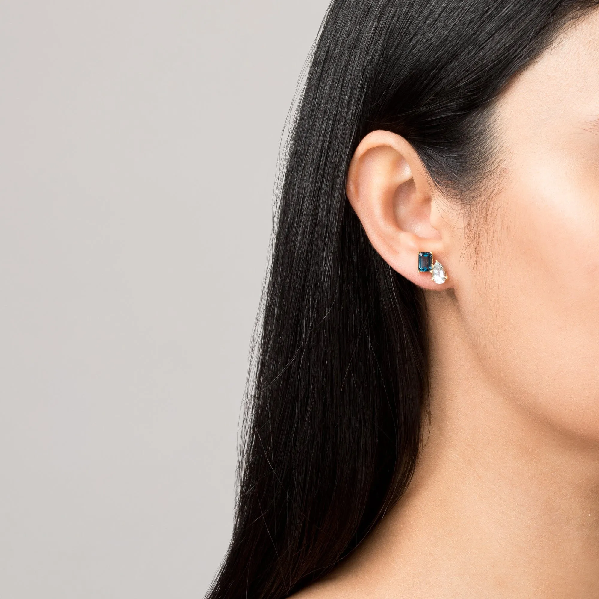 Toi et Moi Gemstone Heirloom Earring - Garnet & Morganite sold by Aurate product image thumbnail 4