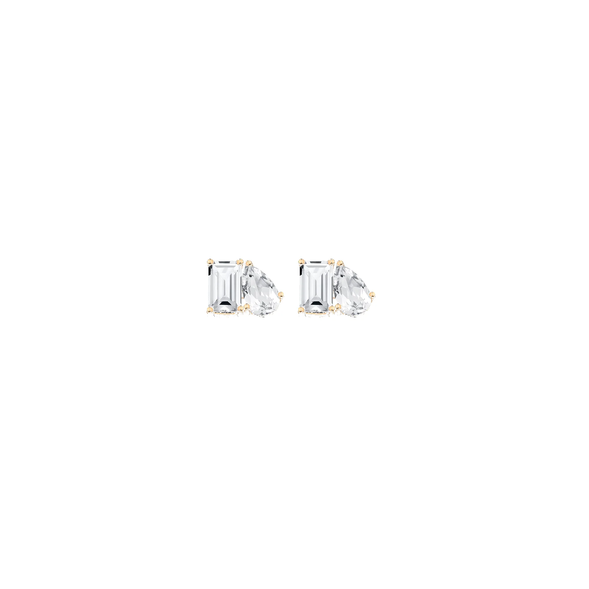 Toi et Moi Gemstone Mini Classic Earring - London Blue Topaz & Garnet sold by Aurate product image thumbnail 3