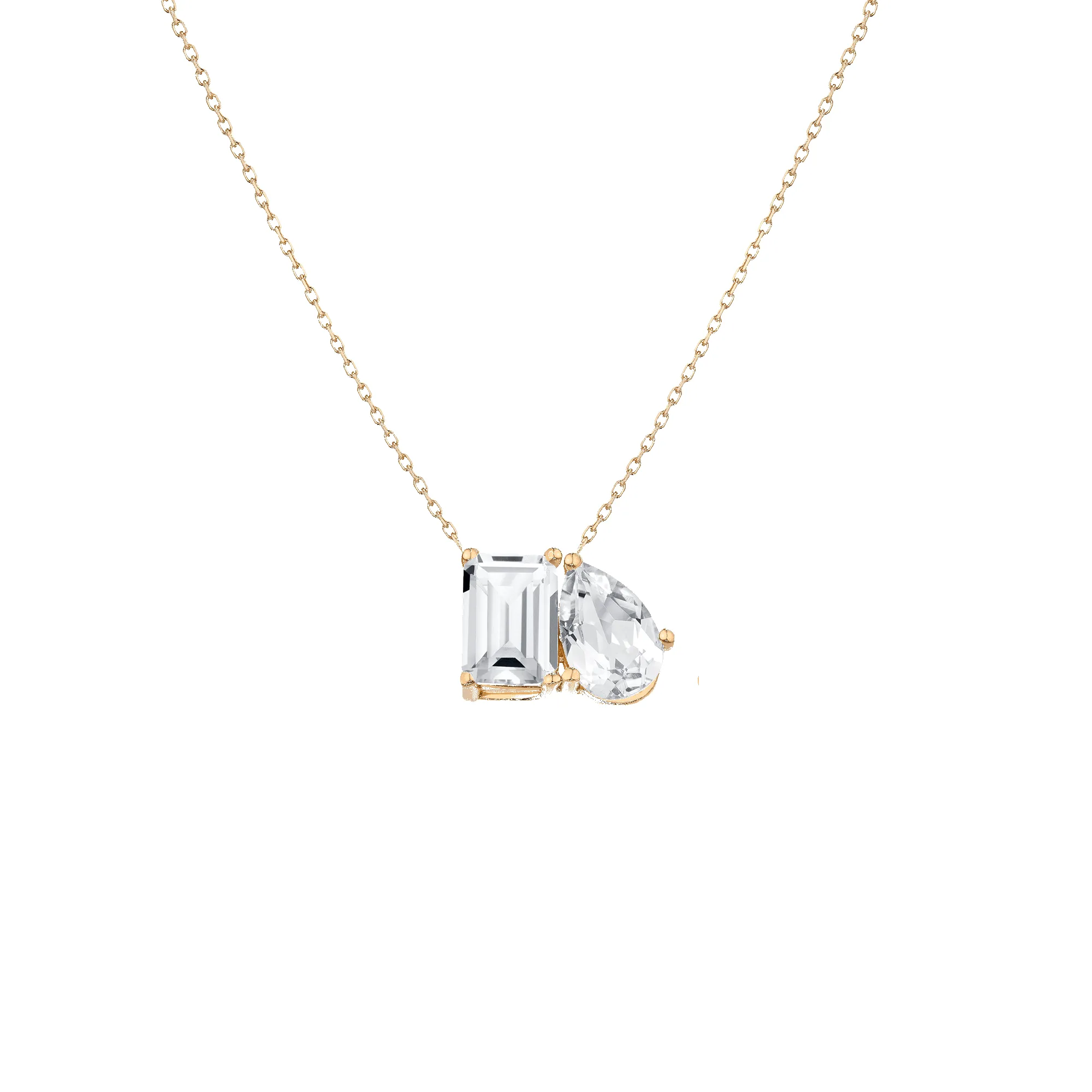 Toi et Moi Gemstone Classic Necklace - Garnet & Citrine sold by Aurate product image thumbnail 3