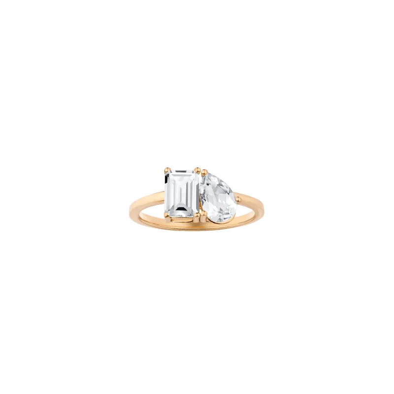 Toi et Moi Gemstone Classic Ring - Peridot & Amethyst sold by Aurate