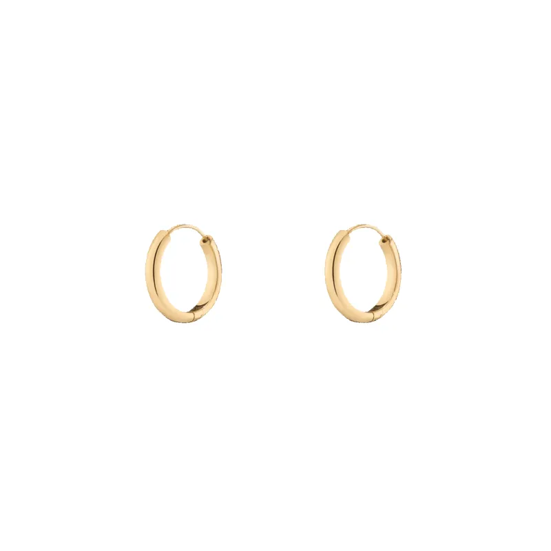 Small Endless Gold Hoop Earrings sold by Aurate