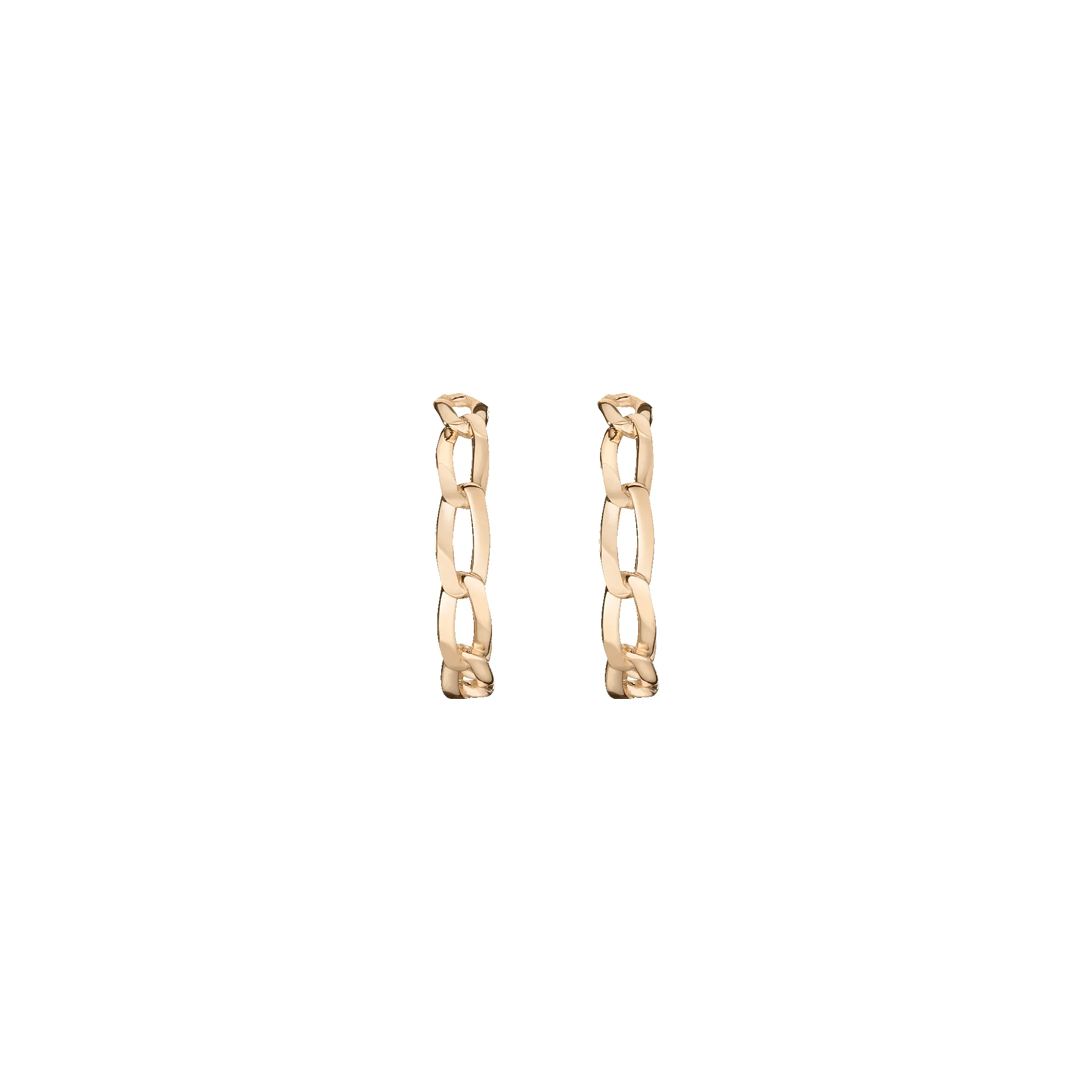 Open Link Gold Hoop Earrings sold by Aurate product image thumbnail 4