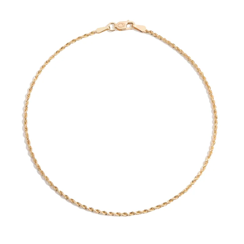 Small Rope Chain Anklet sold by Aurate