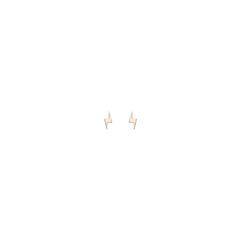 Gold Bolt Stud Earrings - Flat Back sold by Aurate