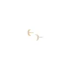 Gold Moon Stud Earrings sold by Aurate