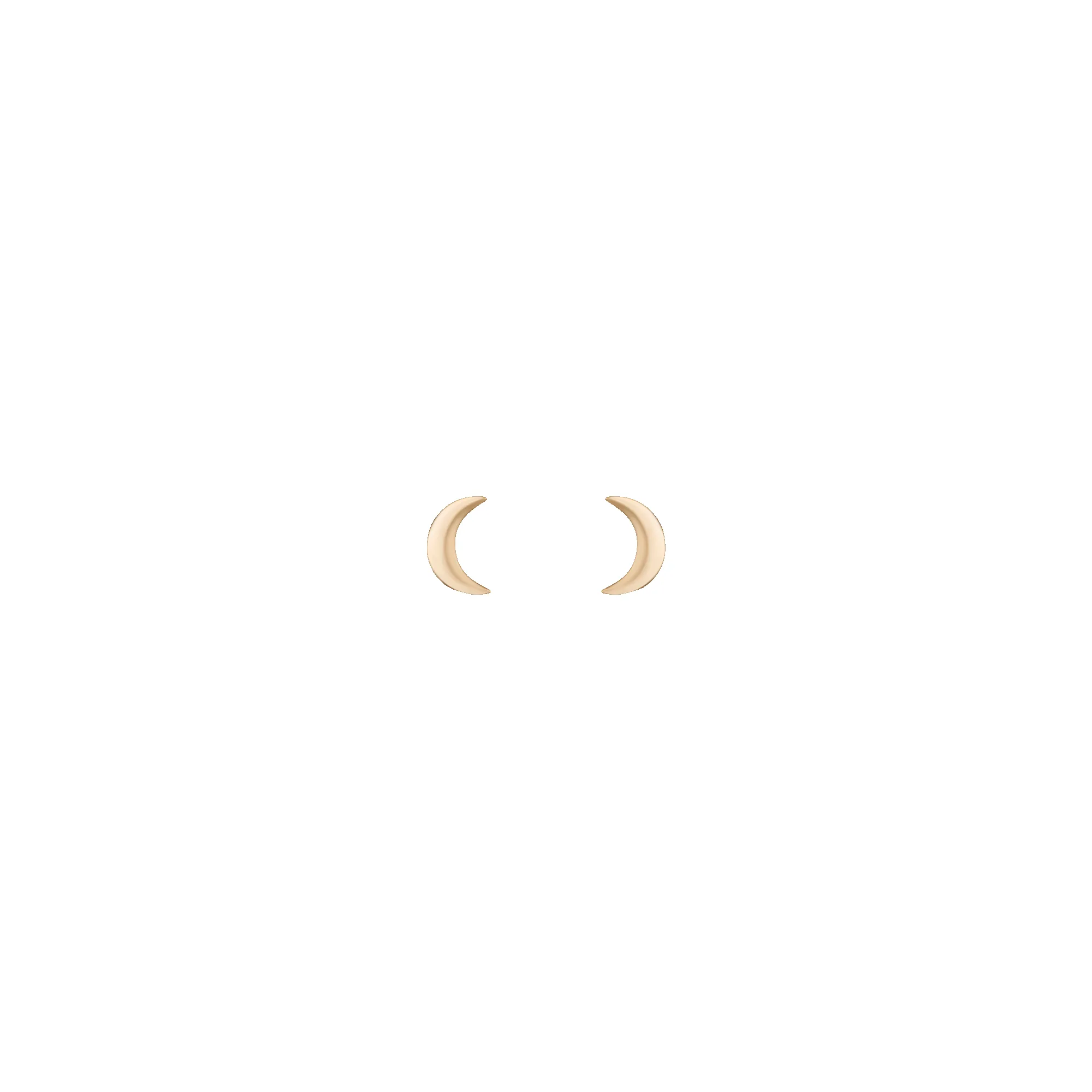 Gold Moon Stud Earrings sold by Aurate