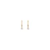 Lab Grown White Sapphire Drop Huggie Earrings sold by Aurate