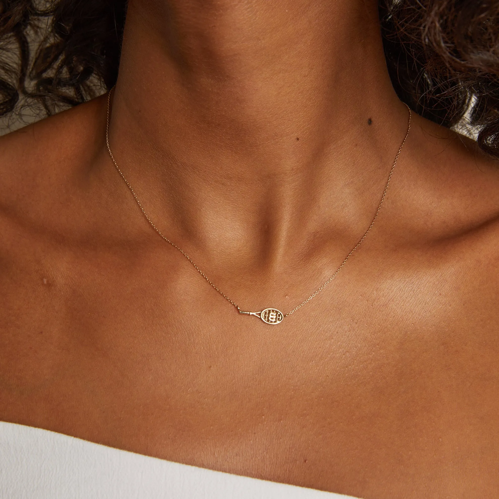 Aurate x Wilson: W Tennis Racket Necklace sold by Aurate product image thumbnail 3