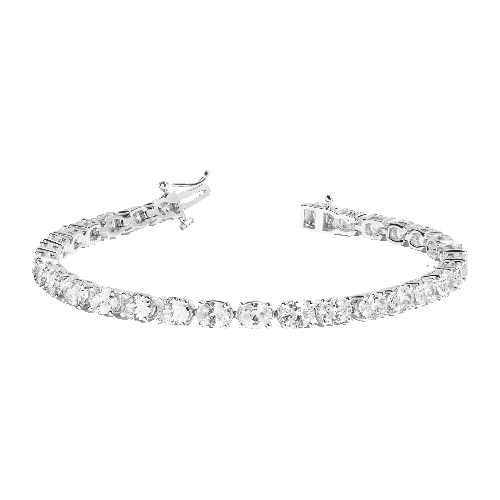 Lab Grown Diamond Oval Tennis Bracelet sold by Aurate