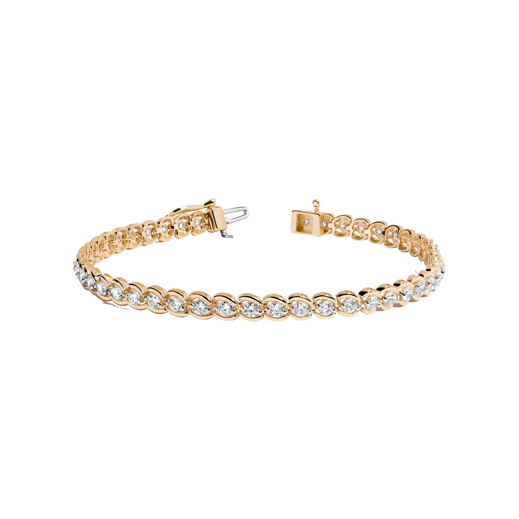 Lab Grown Diamond Bezel Estate Tennis Bracelet sold by Aurate