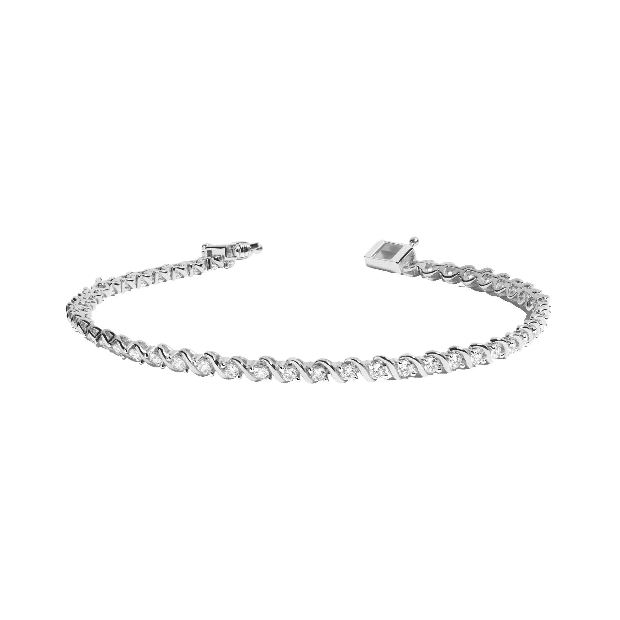 Lab Grown Diamond 'S' Estate Tennis Bracelet sold by Aurate product image thumbnail 2