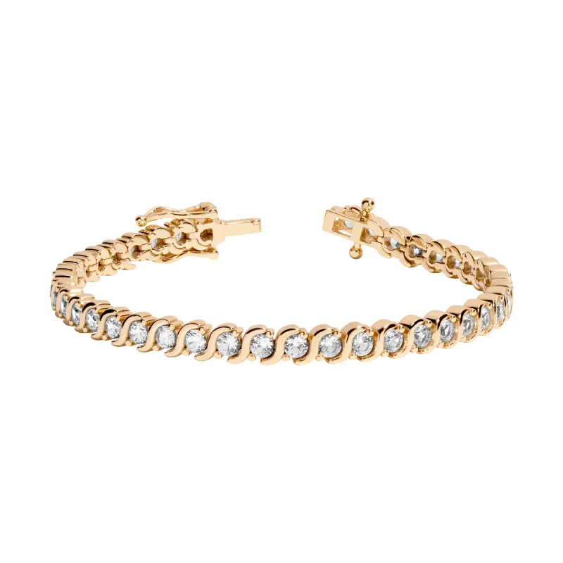 Lab Grown White Sapphire S Estate Tennis Bracelet sold by Aurate