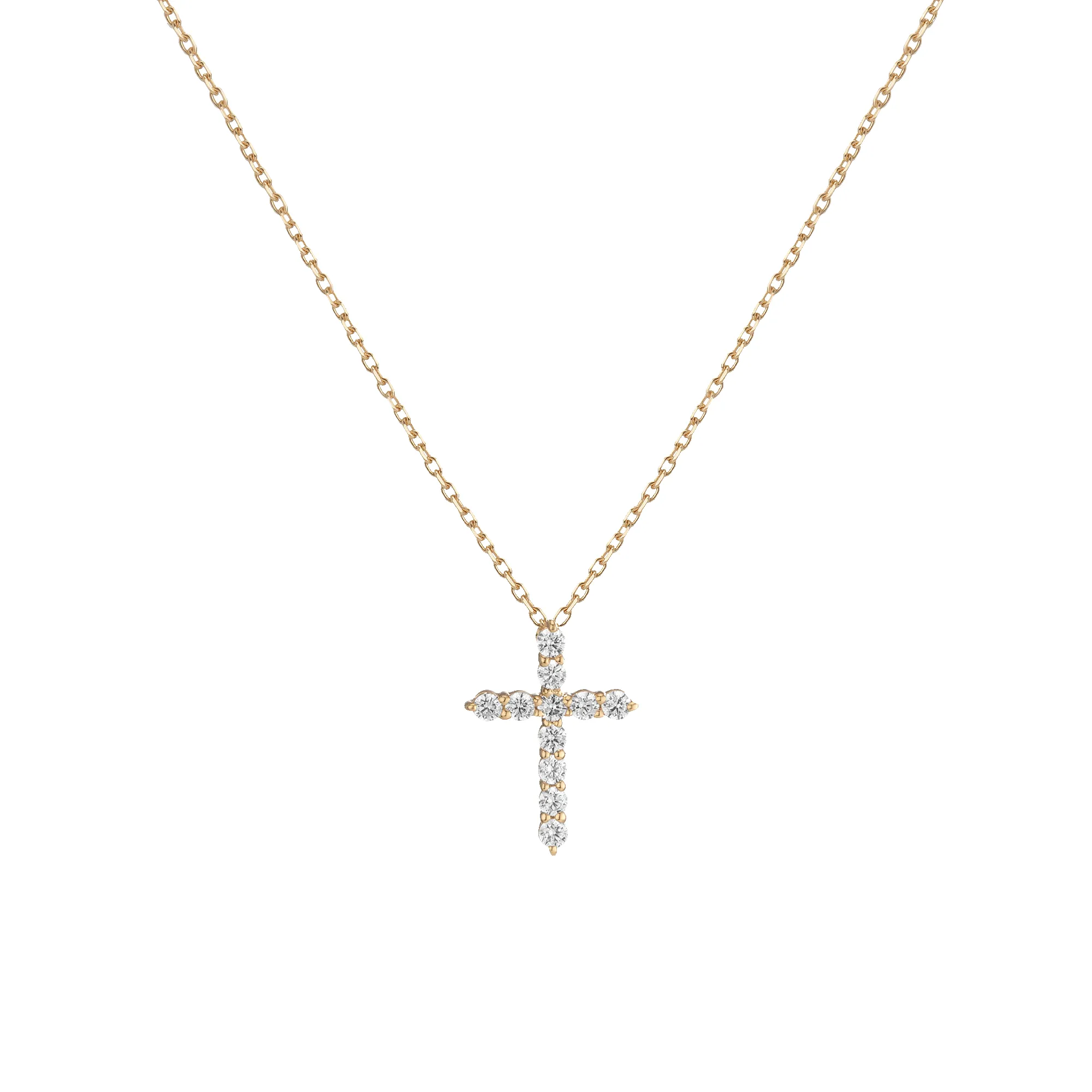 Lab Grown Diamond Cross Necklace sold by Aurate