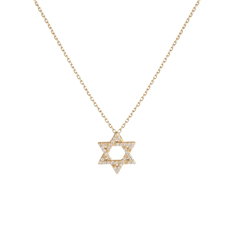 Lab Grown Diamond Star of David Necklace sold by Aurate
