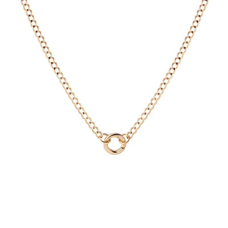 Curb Chain Charm Necklace - Small Bail sold by Aurate