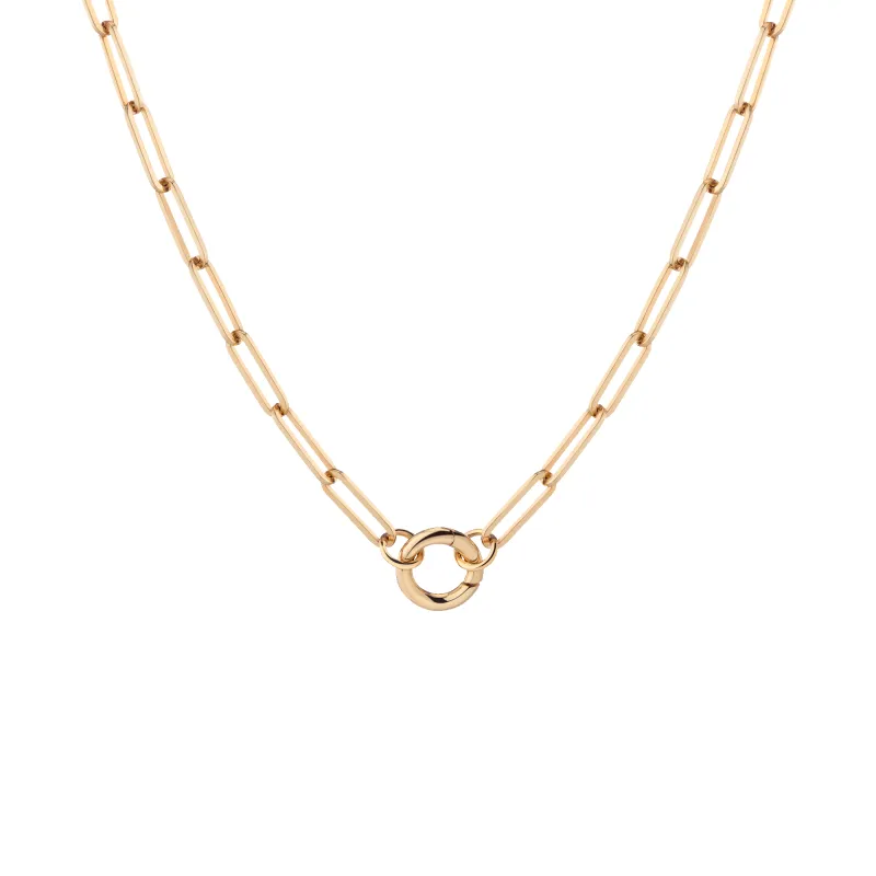 Paperclip Chain Charm Necklace - Small Bail sold by Aurate
