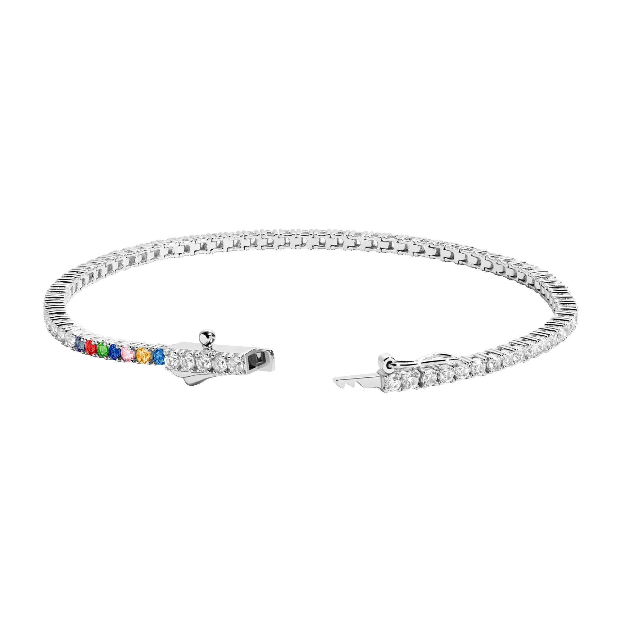Personalized Lab Grown White Sapphire Tennis Bracelet sold by Aurate product image thumbnail 3