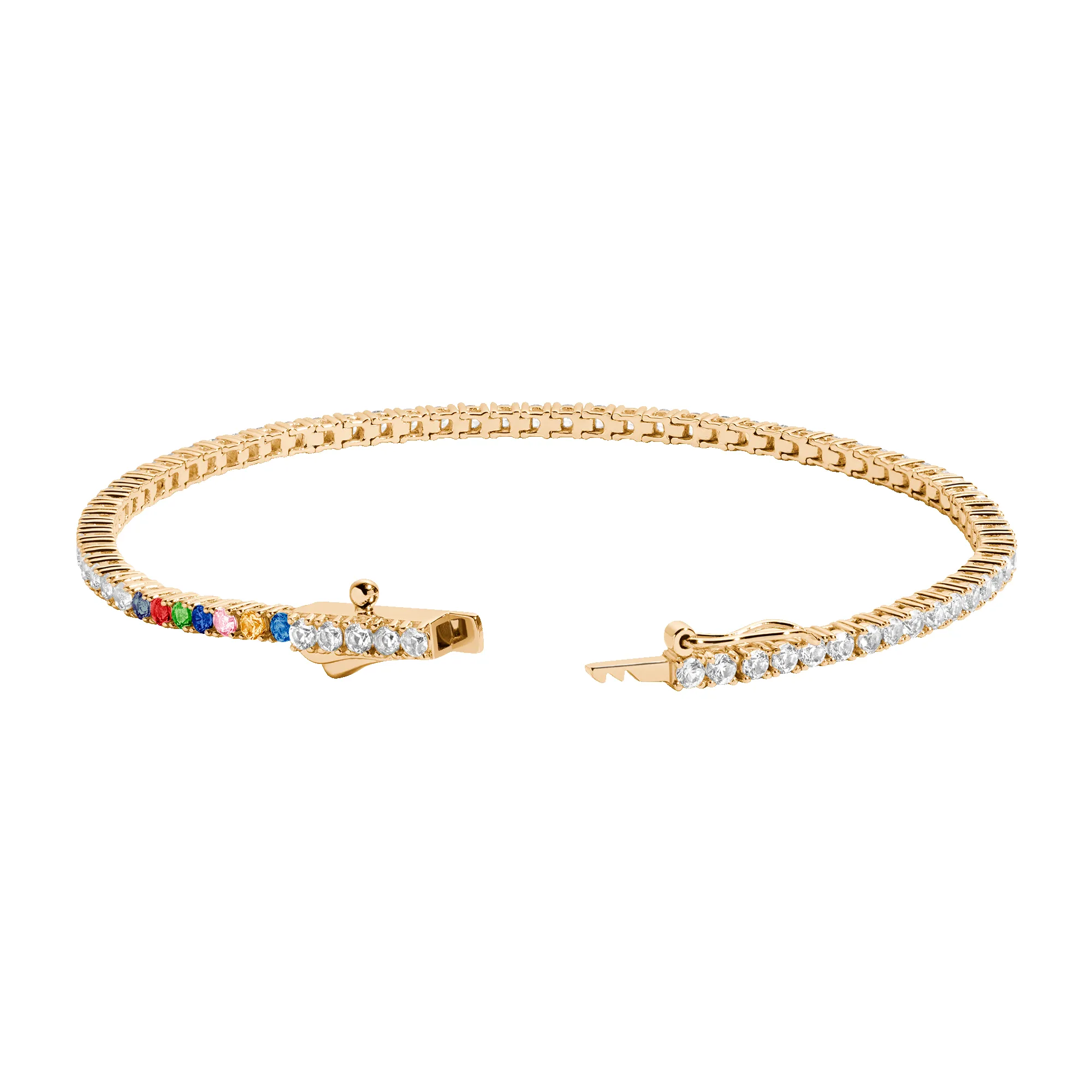 Personalized Lab Grown White Sapphire Tennis Bracelet sold by Aurate product image thumbnail 4