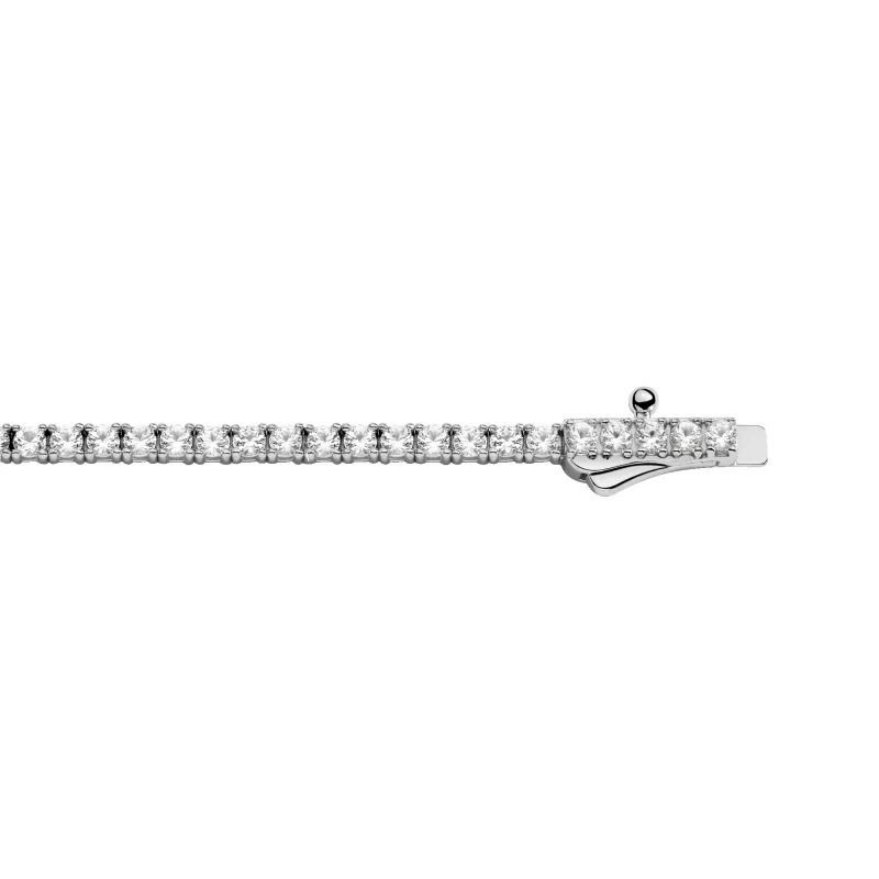 Personalized Lab Grown White Sapphire Tennis Bracelet sold by Aurate