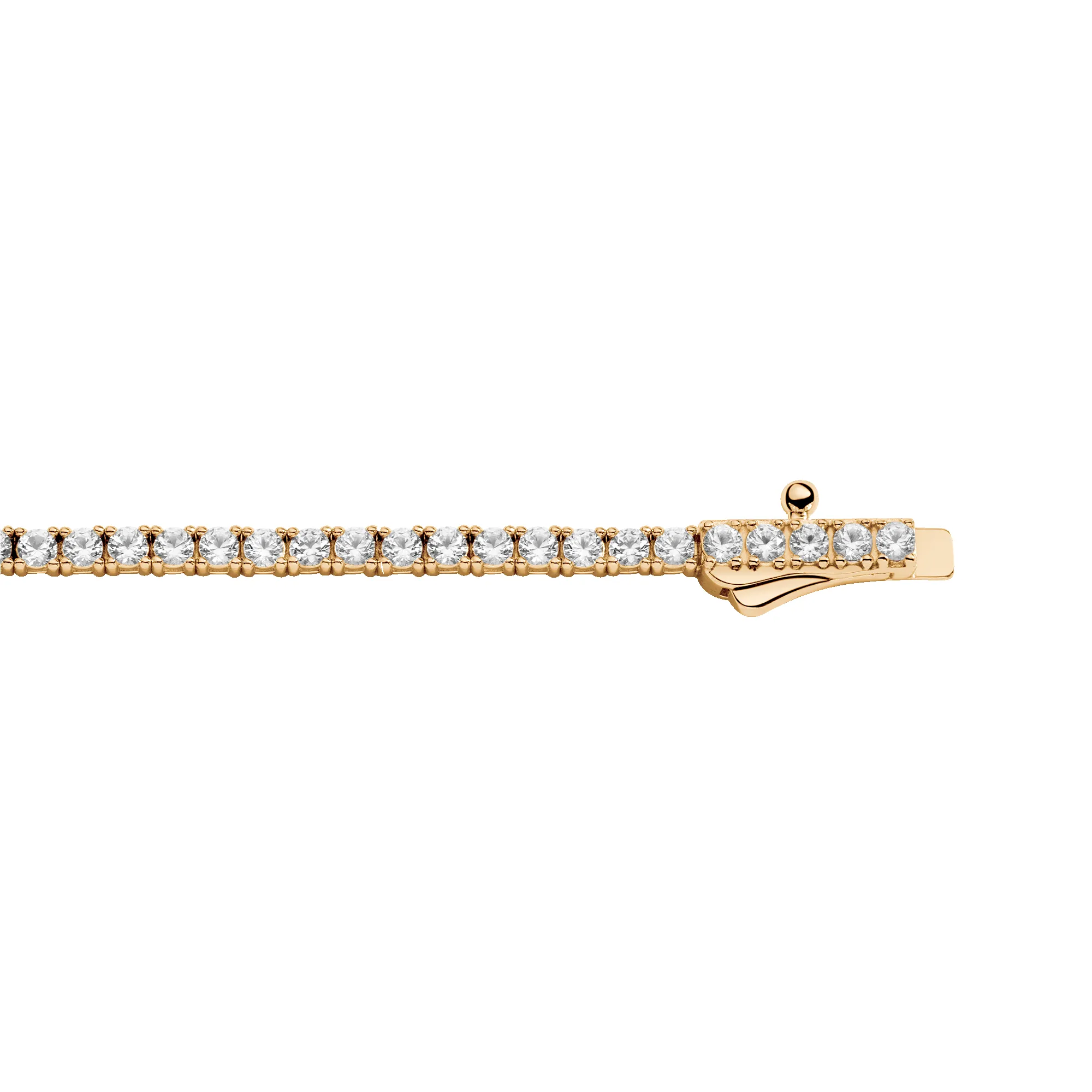 Personalized Lab Grown White Sapphire Tennis Bracelet sold by Aurate product image thumbnail 2