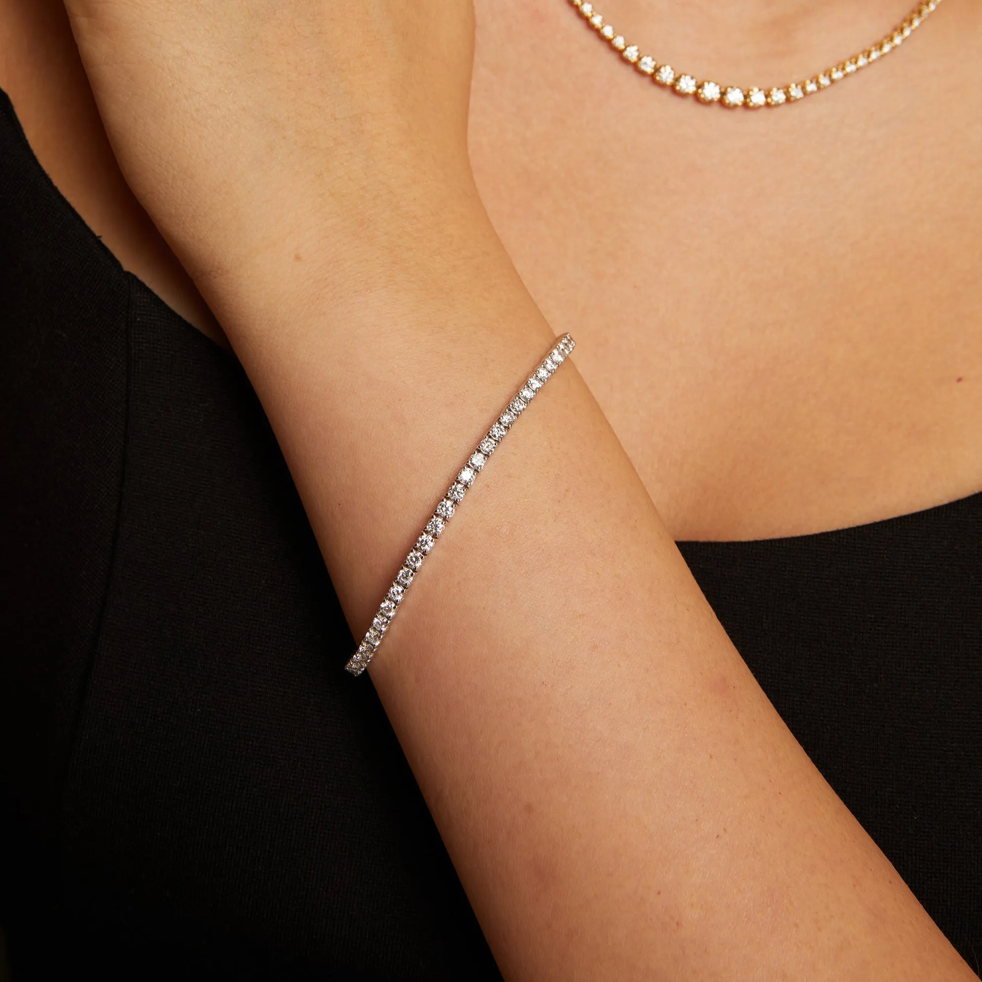 4ct Lab Grown Diamond Tennis Bracelet sold by Aurate product image thumbnail 2
