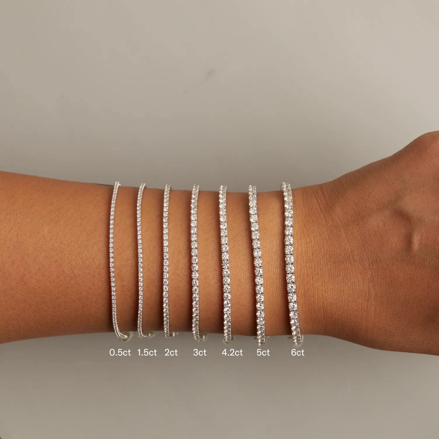 4.2ct Lab Grown Diamond Tennis Bracelet sold by Aurate product image thumbnail 4