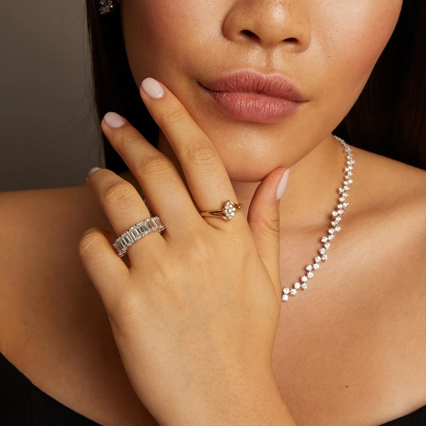 10ct Lab Grown Diamond Emerald Cut Ring sold by Aurate product image thumbnail 5