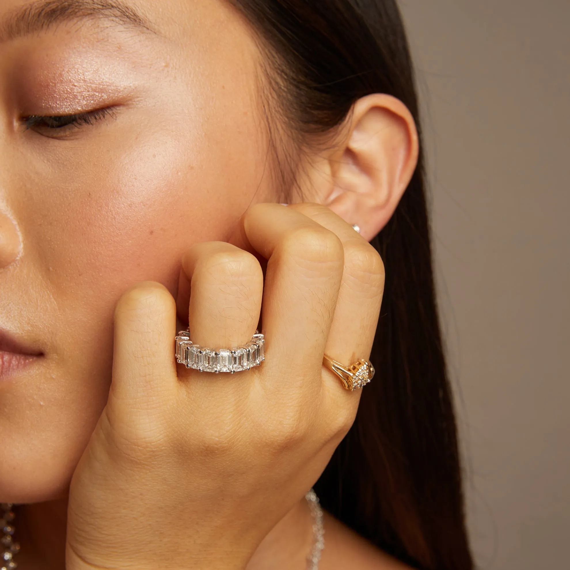 10ct Lab Grown Diamond Emerald Cut Ring sold by Aurate product image thumbnail 3