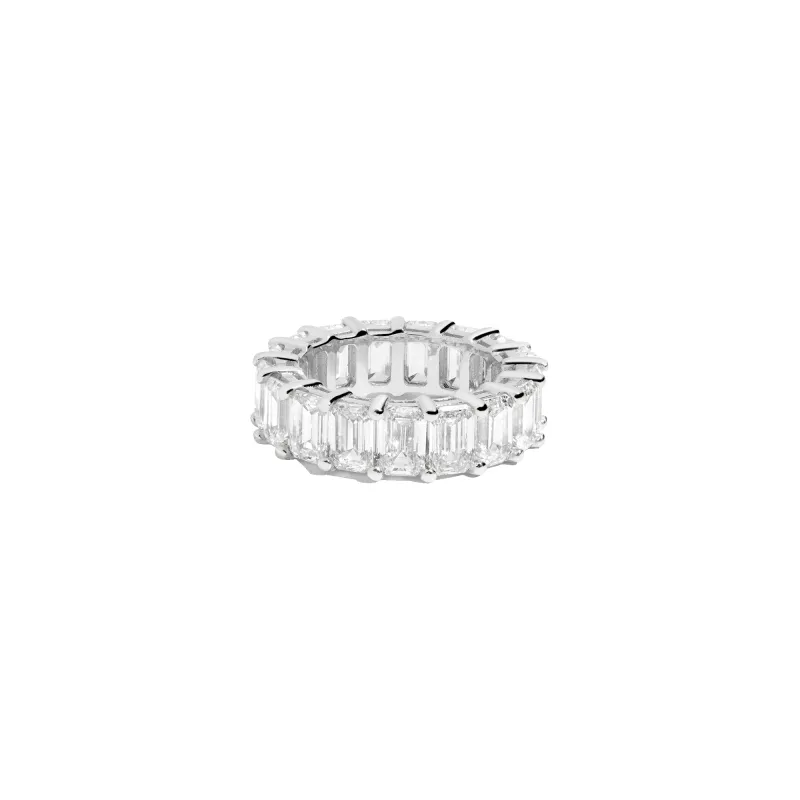 10ct Lab Grown Diamond Emerald Cut Ring sold by Aurate