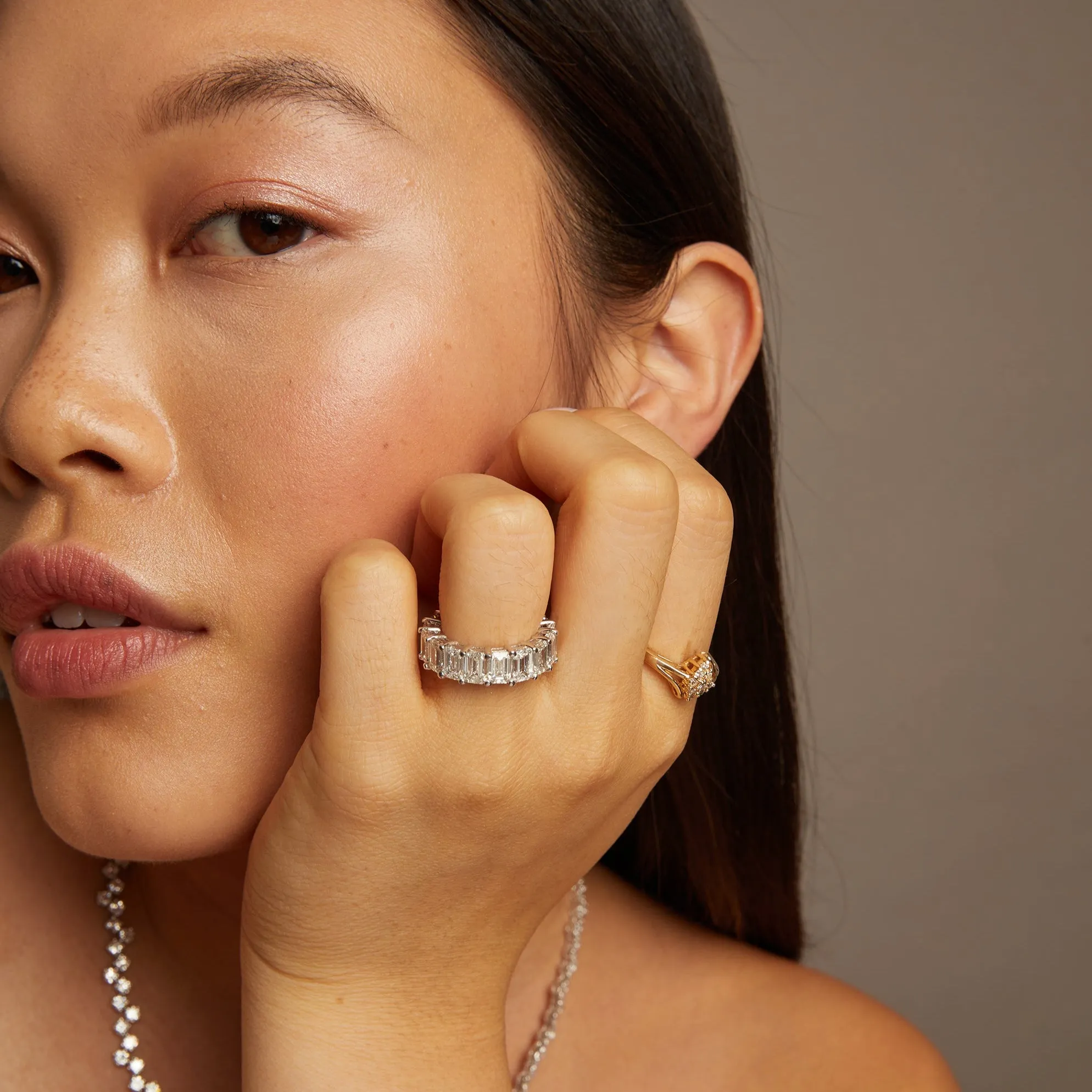 10ct Lab Grown Diamond Emerald Cut Ring sold by Aurate product image thumbnail 4