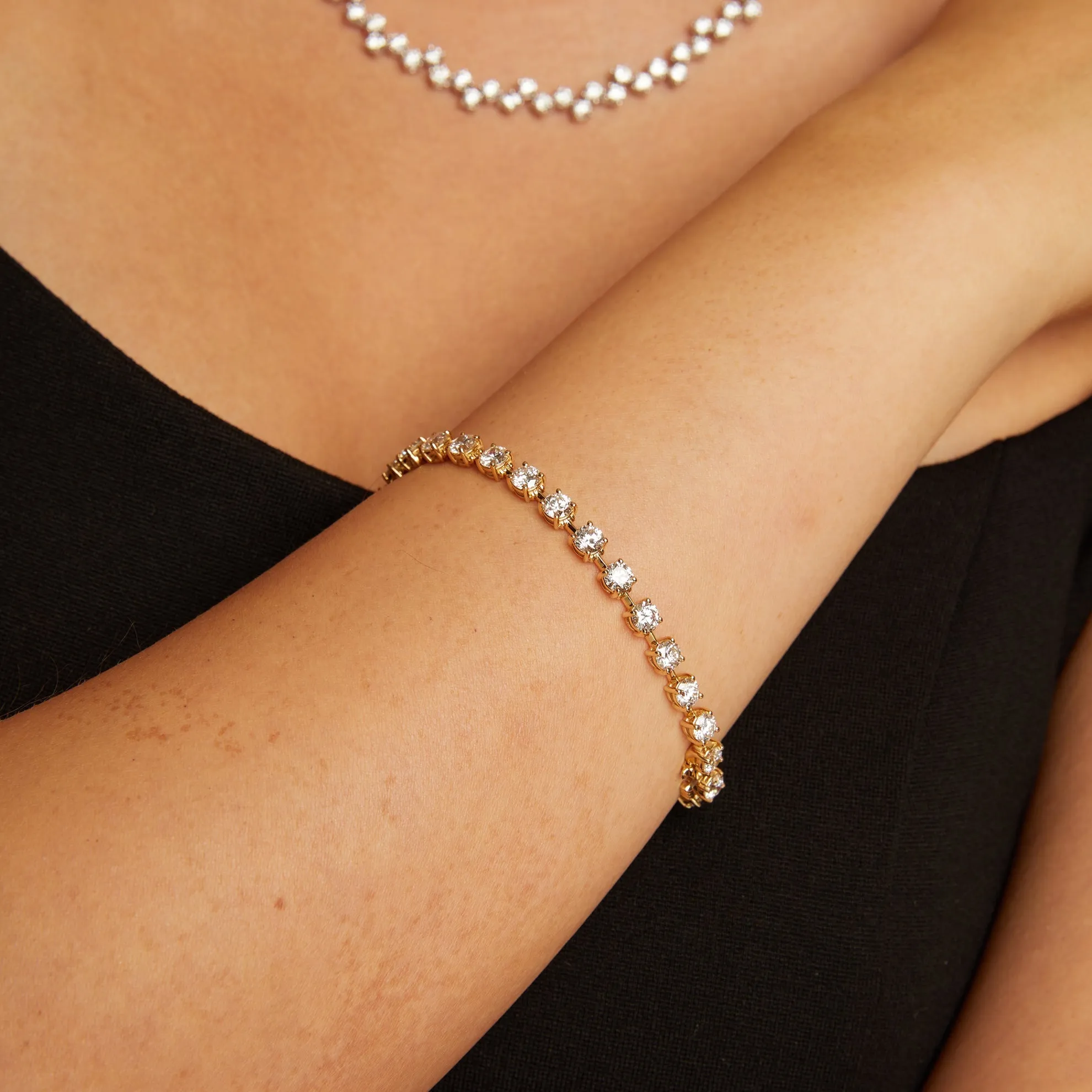 8ct Lab Grown Diamond Tennis Link Bracelet sold by Aurate product image thumbnail 4