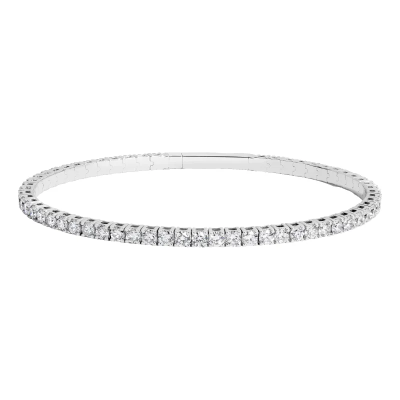 4ct Lab Grown Diamond Flex Tennis Bracelet sold by Aurate