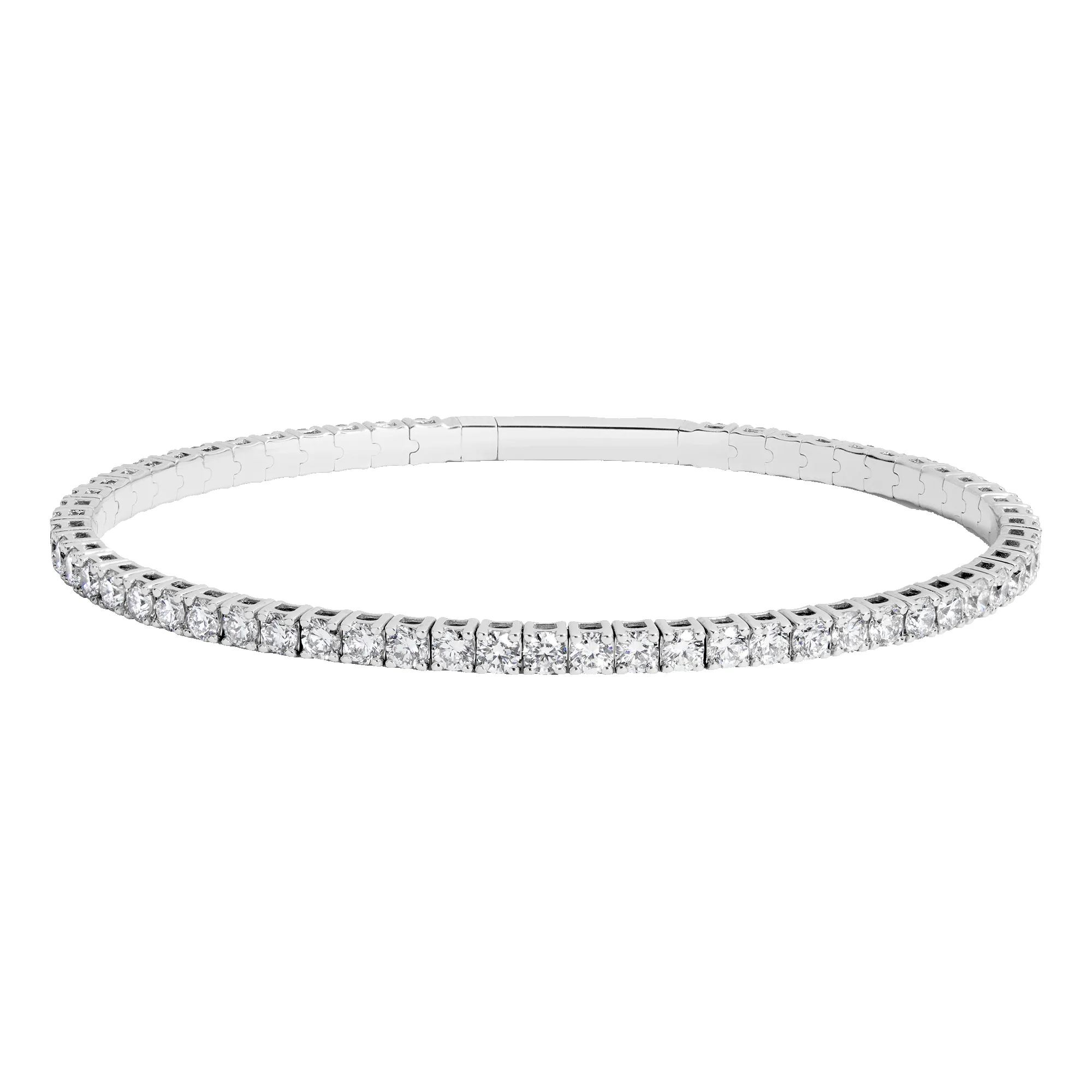 4ct Lab Grown Diamond Flex Tennis Bracelet sold by Aurate