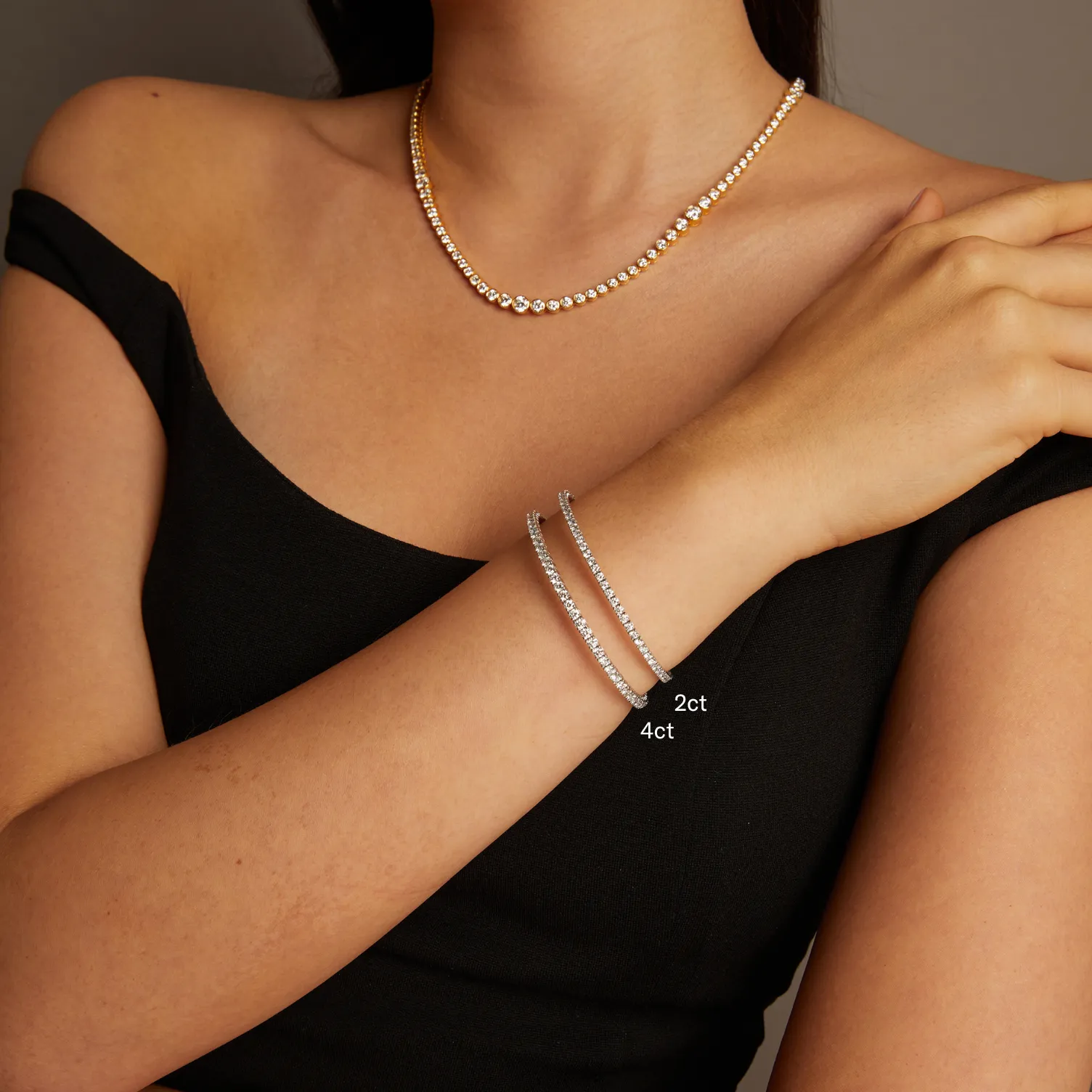 2ct Lab Grown Diamond Flex Tennis Bracelet sold by Aurate product image thumbnail 4