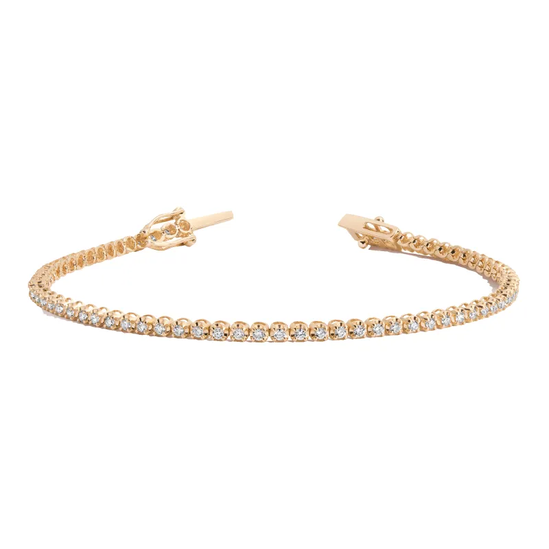 1ct Lab Grown Diamond Cupcake Tennis Bracelet sold by Aurate