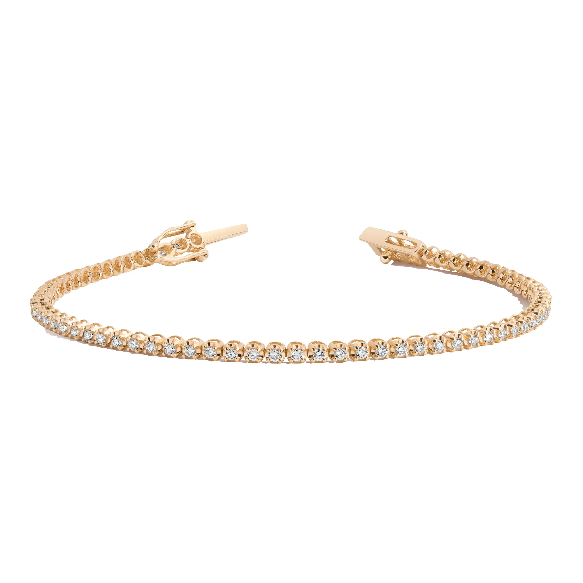 1ct Lab Grown Diamond Cupcake Tennis Bracelet sold by Aurate
